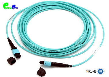 Elite MTP Trunk Cable OM3 MTP Female to MTP Female  OM3 12F 20M 3.0mm Aqua LSZH Type A