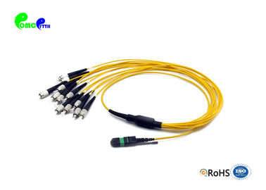 Harness Elite MTP - FC Fanout 2.0mm Trunk Cable 12F 9 / 125μm OS2 G657A2 Yellow LSZH Jacket With Push / pull tab MTP