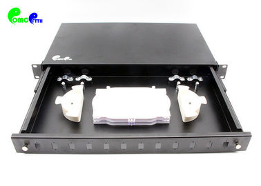 12 Ports SC / LC Optical Fiber Odf Panel Unloaded Patch Panel Easy Operation