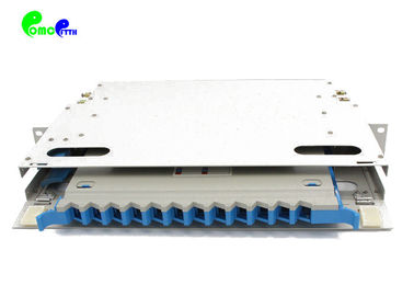 12F SC ODF Patch Panel Cold Rolled Steel Gray Material With Splice Tray Unit