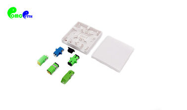 Fiber Termination Box 2 Ports SC Simplex / LC Duplex Adapter Wall Plate Outlet ABS Material Unloaded