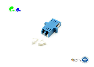 Fiber Optic Adapter LC Duplex Zirconia Ceramic 1.25mm Split Sleeve With Internal Shutter- Full flange