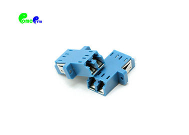 Fiber Optic Adapter LC Duplex Zirconia Ceramic 1.25mm Split Sleeve With Internal Shutter- Full flange