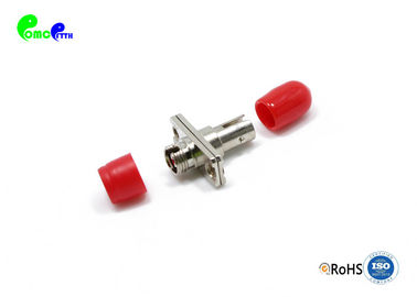 Female Fiber Optic High Repeatability Simplex FC Female to ST Female Adapter Red Color Metal Hybrid For Patch Panels