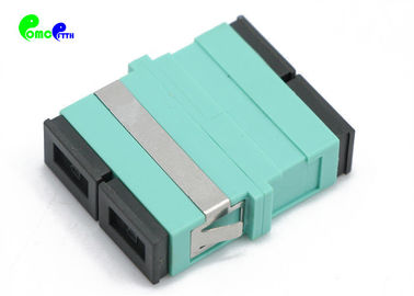 Optical Fiber Adapter OM3 SC - SC Duplex Aqua Color Plastic Long Life With Reduced Flange