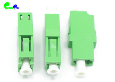 LC APC Simplex Fiber Optic Adapter Green Plastic Wide Working Temperature For Optical Connections