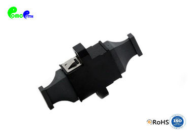 Fiber Optic Adapter MTP Standard footprint Key-up Key down One -Piece Plastic Black With Full Flange