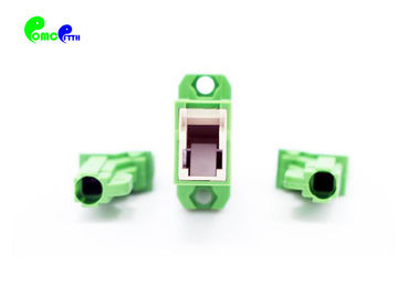 Fiber Optic Adapter E2000 APC To E2000 APC Simplex Coupler With Flange Plastic