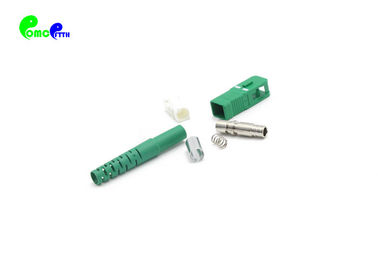 SC APC Simplex Fiber Optic Connectors With Green Color 4.0mm / 4.8mm 0.3dB Insertion Loss