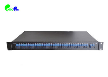 Rack Mounted 9 / 125μm 1310nm 1*32 PLC Splitter With SC UPC Connector
