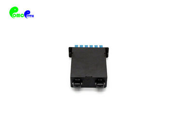 MTP Fiber Cassette 2 x MTP male -12 x LC Duplex 24F OM3 50 /125μm Low Power Penalties Protective High Speed 35x109x118mm