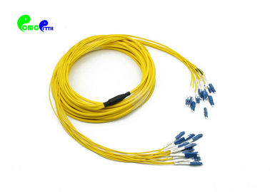 1310nm 24F LC UPC SM Fanout Fiber Patch Cord Pre Terminated