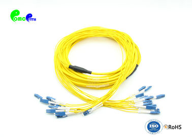 1310nm 24F LC UPC SM Fanout Fiber Patch Cord Pre Terminated