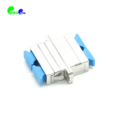 Full Flange SC UPC Duplex Fiber Optic Adapter Singlemode Metal Material