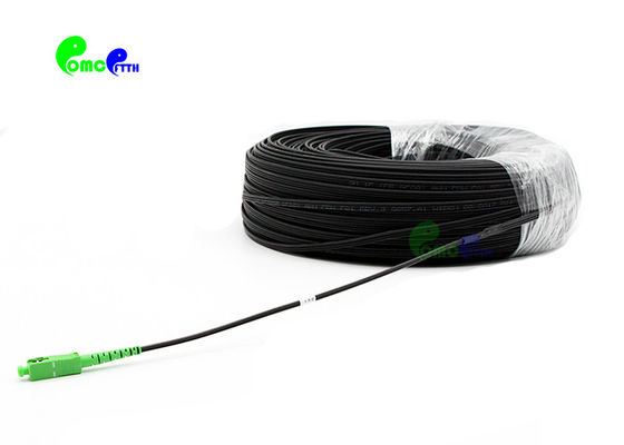 FTTH Fiber Patch Cable SC APC - SC APC G657A1 Self-Supporting Aerial Simplex Drop cable  LSZH Jacket Outdoor usage