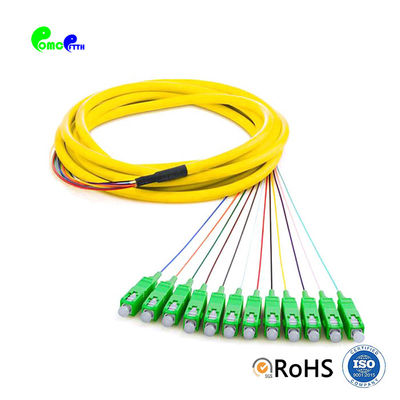 12F SC Pre Terminated Cable Optical Pigtail Single Mode 2 Meter
