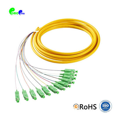 12F SC Pre Terminated Cable Optical Pigtail Single Mode 2 Meter