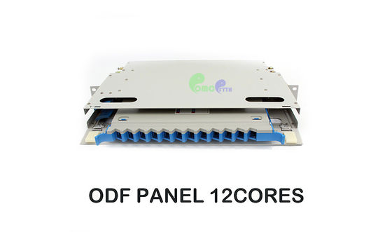 1U 19' Rack Mount ODF unit 12Cores Fiber Optic Patch Panel For FTTH Data Center