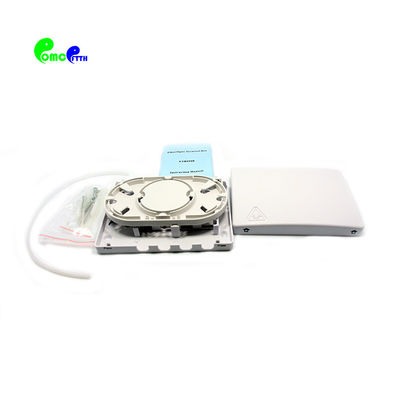 IP45 4 Port FTTH Products Face Plate Fiber Indoor Wall Outlet Box