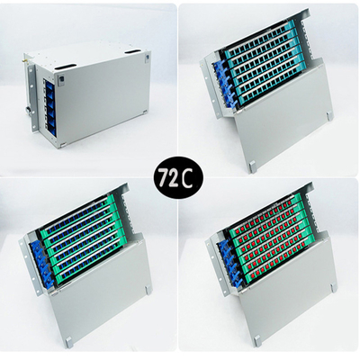 72 Cores ODF Patch Panel Rack Mountable For FTTX Project And Data Center